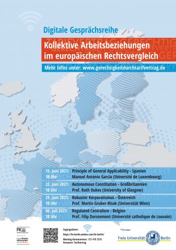 Terminabsage für die digitale Gesprächsreihe: Kollektive Arbeitsbeziehungen im europäischen Rechtsvergleich